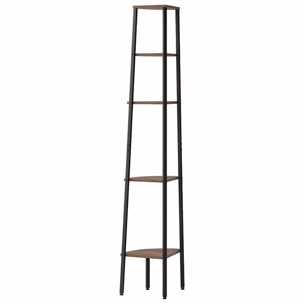 Vidaxl Étagère d'angle 5 niveaux, 180cm, marron et noir - 34% de remise