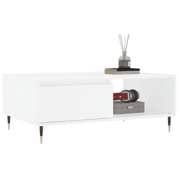 Vidaxl Table basse rectangulaire 90x60x35cm blanche - 33% de remise
