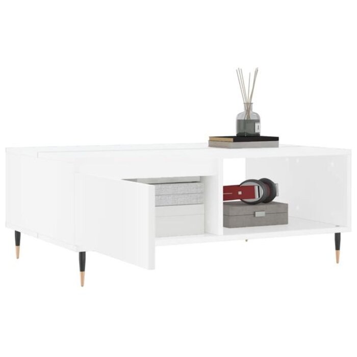 Vidaxl Table basse rectangulaire 90x60x35cm blanche - 33% de remise