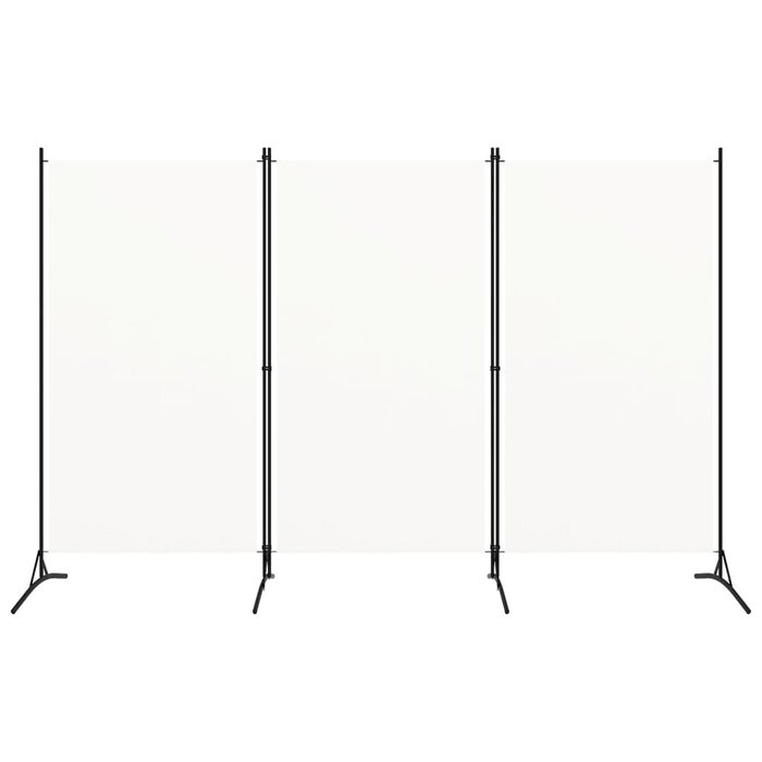Vidaxl Paravent 3 panneaux 260x180 cm Wit zwart M - 33% de remise