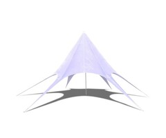 Vidaxl Tonnelle étoilée hexagonale 14m - Blanc - 35% de remise
