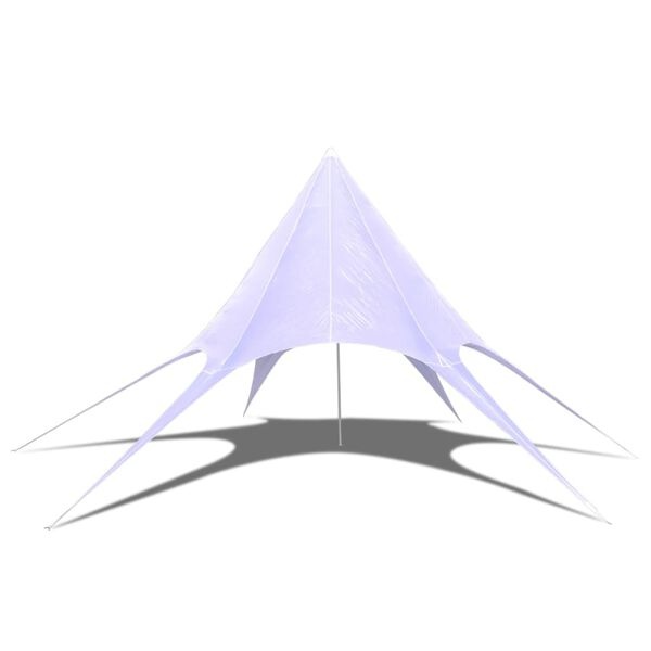 Vidaxl Tonnelle étoilée hexagonale 14m - Blanc - 35% de remise