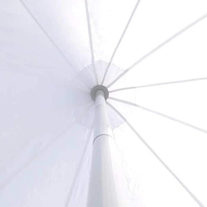 Vidaxl Tonnelle étoilée hexagonale 14m - Blanc - 35% de remise