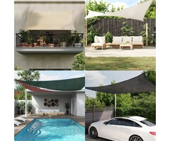 Vidaxl Voile d'ombrage rectangulaire 3x4 m sable - 32% de remise