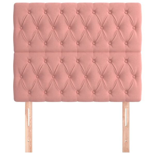 Vidaxl Tête de lit en velours rose 90x128cm - 33% de remise