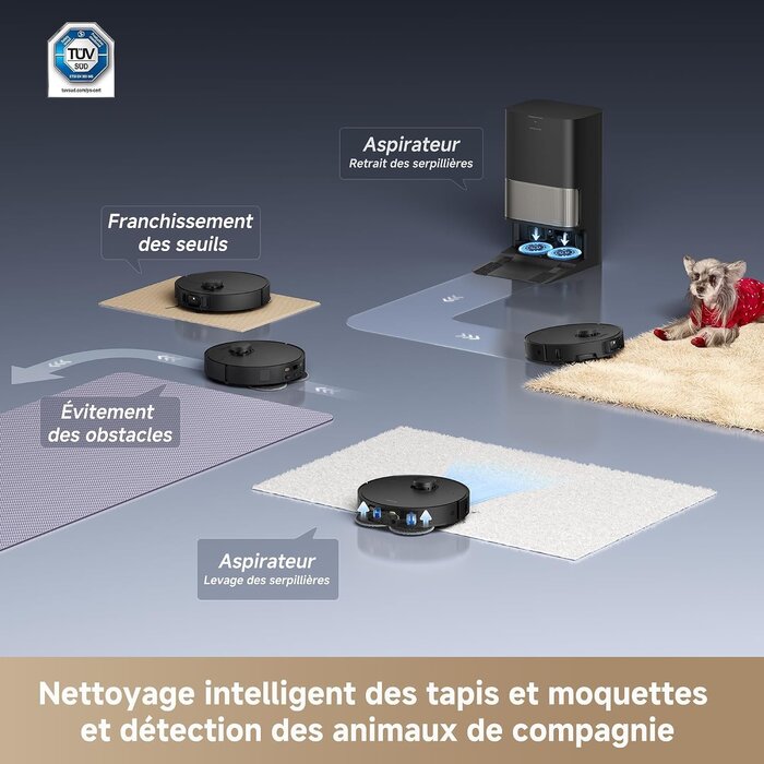 Dreame Robot aspirateur et laveur 19 000 Pa - 35% de remise