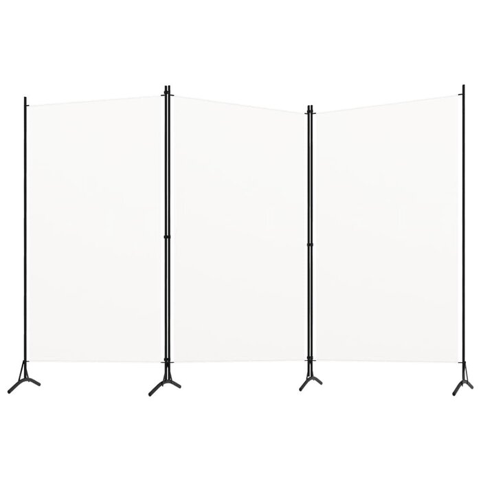 Vidaxl Paravent 3 panneaux 260x180 cm blanc - 33% de remise