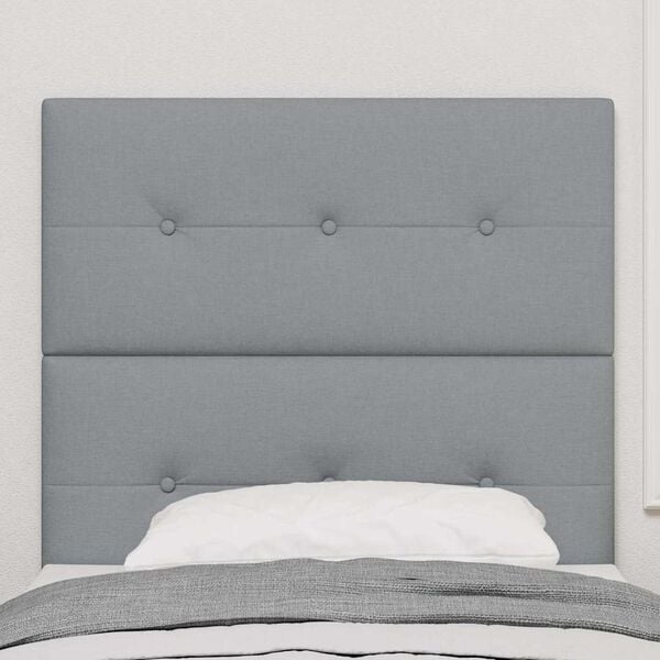 Vidaxl Tête de lit réglable 100 cm Gris - Tissu - 33% de remise