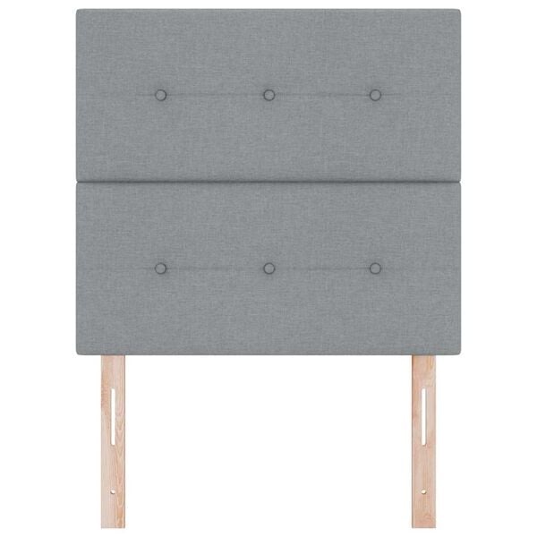 Vidaxl Tête de lit réglable 100 cm Gris - Tissu - 33% de remise