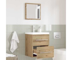 Vidaxl Meuble de salle de bain suspendu marron - 33% de remise