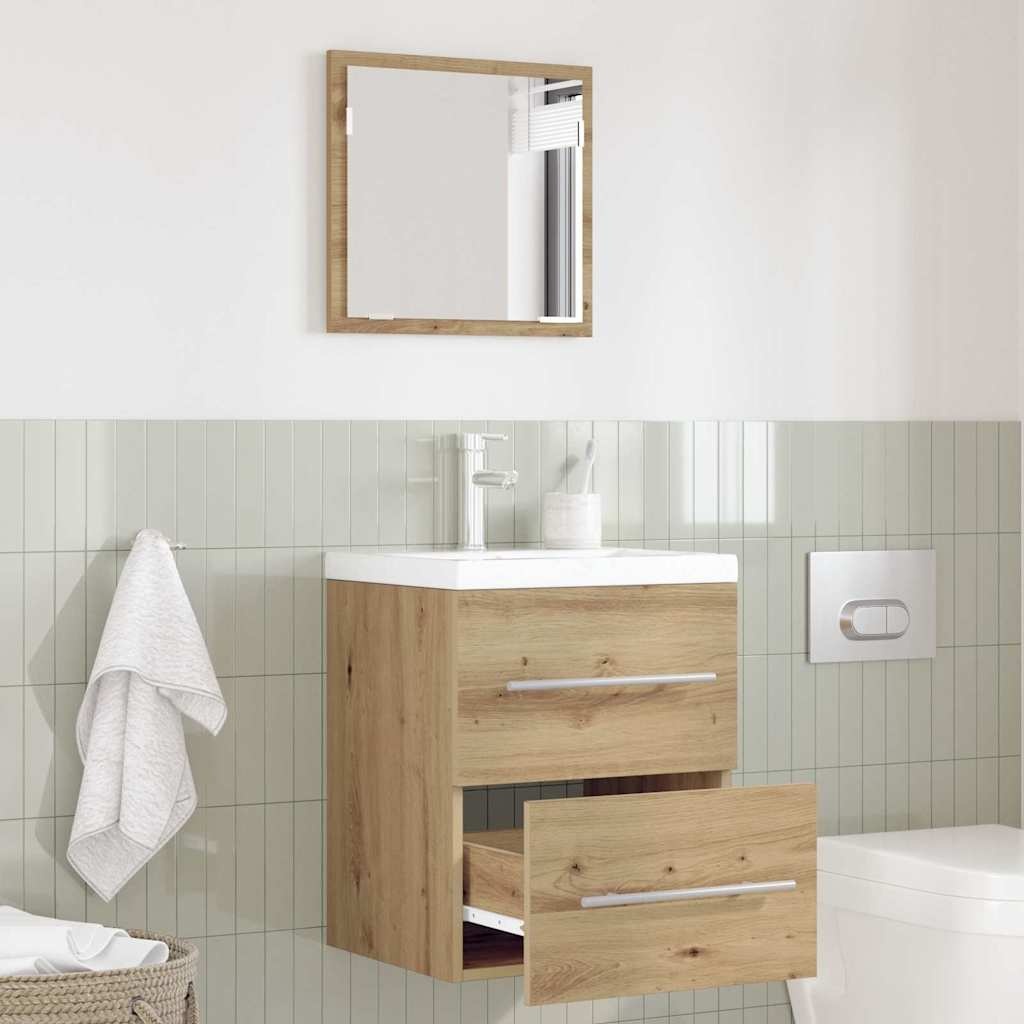 Vidaxl Meuble de salle de bain suspendu marron - 33% de remise