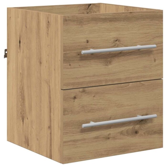 Vidaxl Meuble de salle de bain suspendu marron - 33% de remise