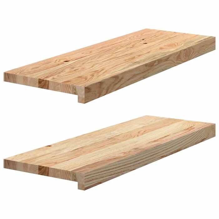 Vidaxl Lot de 2 tablettes en chêne massif 70x25x2 cm - 35% de remise