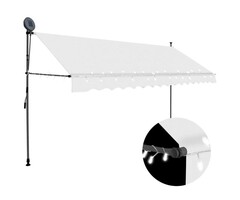 Vidaxl Store banne manuel LED 350 cm crème - 34% de remise