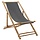 Chaise longue en bambou et toile gris foncé - 33% de remise