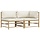 Ensemble salon bambou 2 pièces coussins crème - 35% de remise