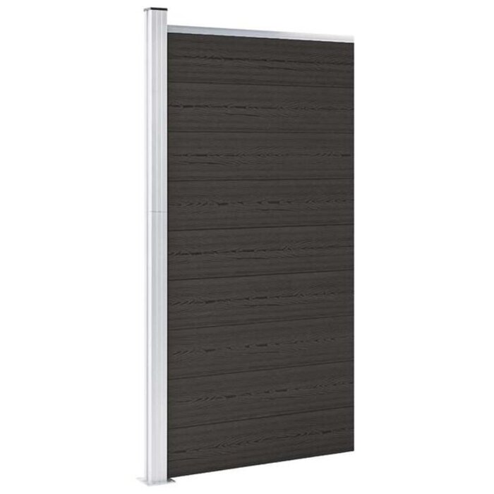 Vidaxl Panneau de clôture WPC 95x186 cm Zwart grijs L - 35% de remise