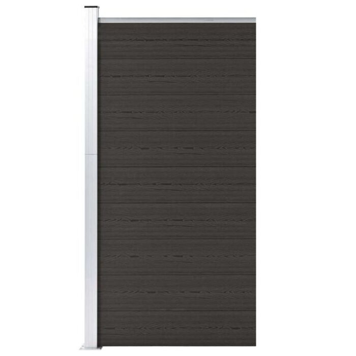 Vidaxl Panneau de clôture WPC 95x186 cm Zwart grijs L - 35% de remise