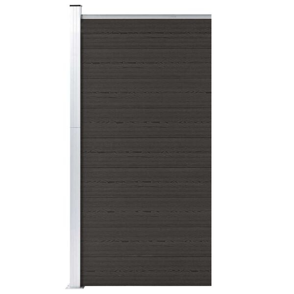 Vidaxl Panneau de clôture WPC 95x186 cm Zwart grijs L - 35% de remise