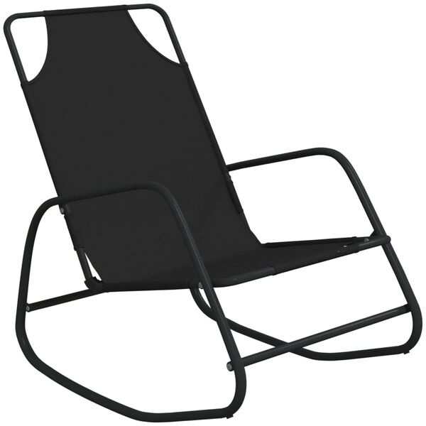 Vidaxl Lot de 2 chaises longues basculantes Zwart L - 34% de remise