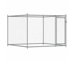 Vidaxl Chenil pour chien en acier galvanisé 2x2x1,5m - 34% de remise