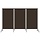 Paravent 3 panneaux 260x180 cm Marron - 32% de remise