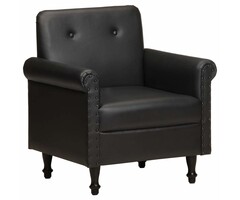 Vidaxl Fauteuil coque en cuir véritable noir 65x57x73cm - 35% de remise