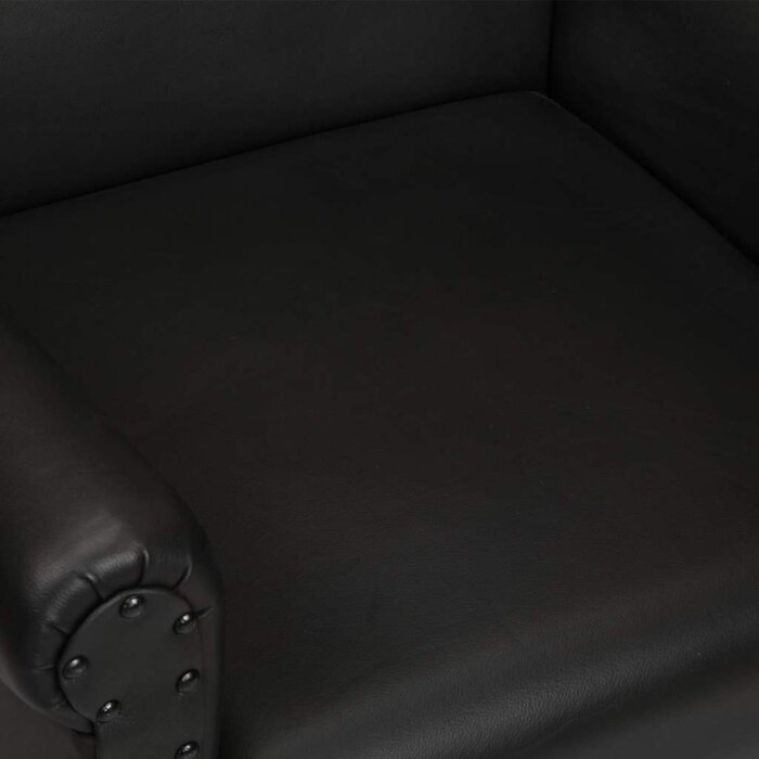 Vidaxl Fauteuil coque en cuir véritable noir 65x57x73cm - 35% de remise
