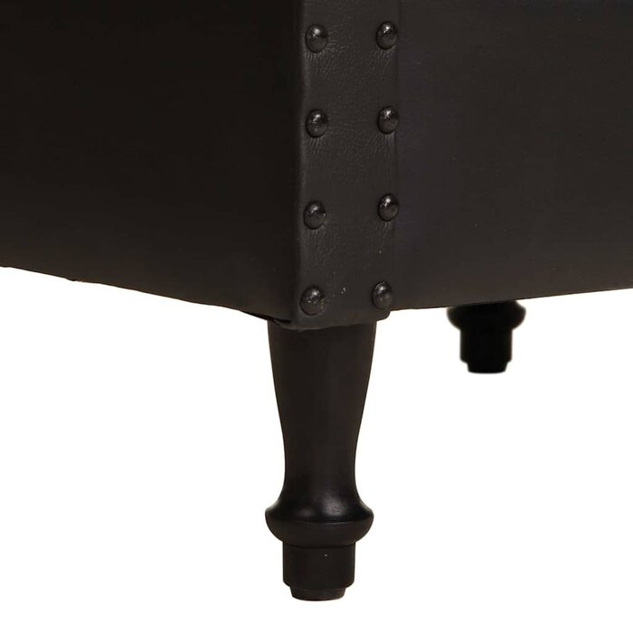 Vidaxl Fauteuil coque en cuir véritable noir 65x57x73cm - 35% de remise