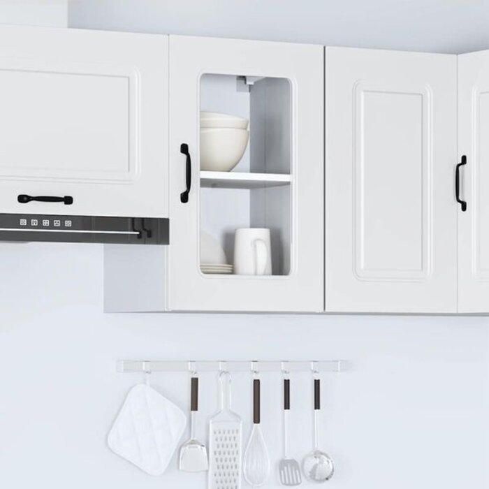 Vidaxl Meuble haut de cuisine vitré Kalmar blanc - 32% de remise