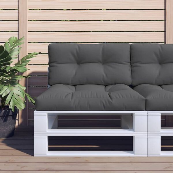 Vidaxl Lot de 2 coussins pour palette anthracite - 32% de remise