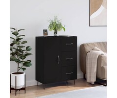 Vidaxl Buffet avec tiroirs noir 69,5x34x90 cm - 34% de remise