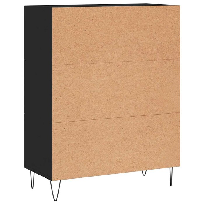 Vidaxl Buffet avec tiroirs noir 69,5x34x90 cm - 34% de remise
