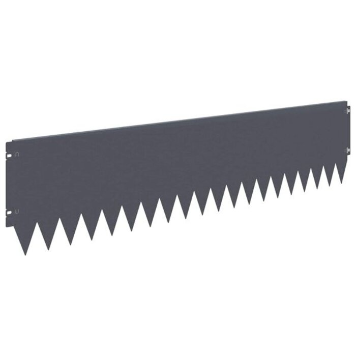 Vidaxl Bordures de pelouse acier anthracite 103x25cm (lot de 10) - 34% de remise