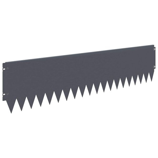 Vidaxl Bordures de pelouse acier anthracite 103x25cm (lot de 10) - 34% de remise
