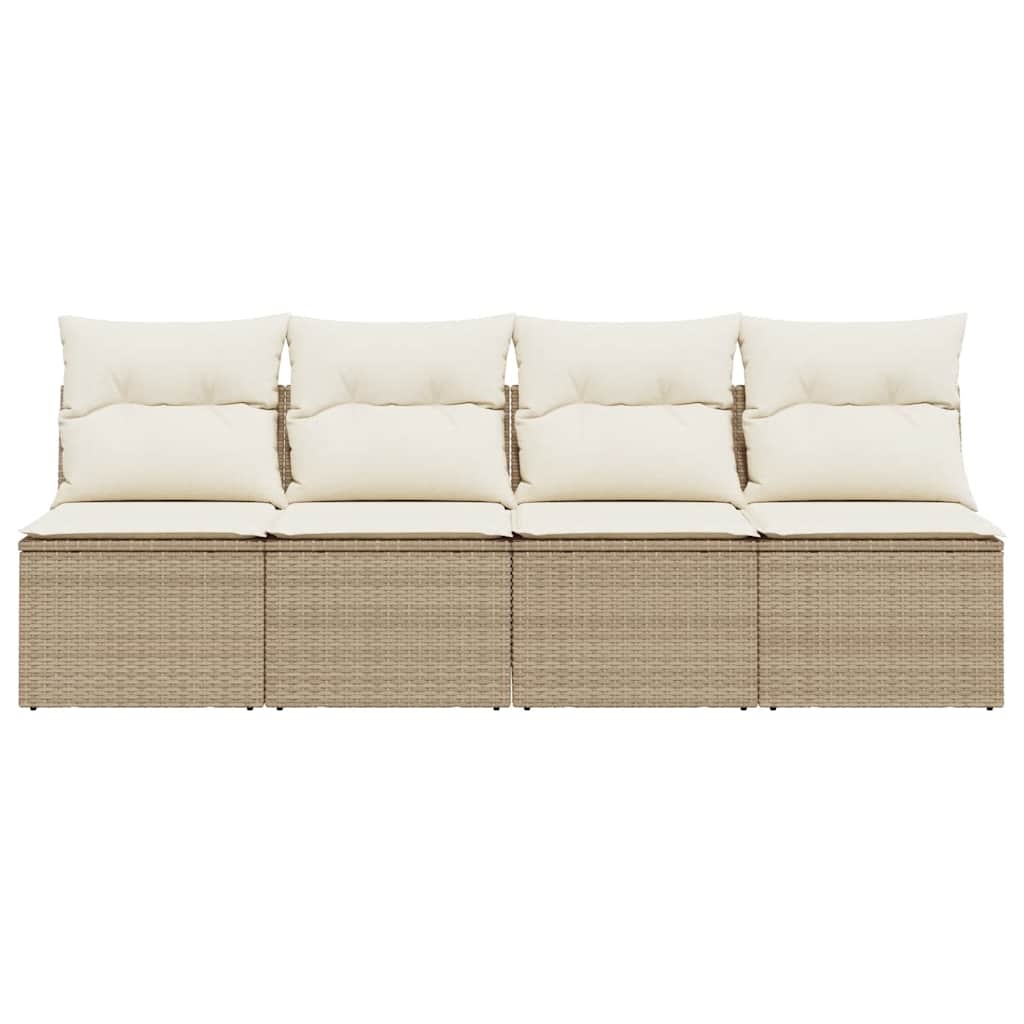 Vidaxl Banquette de jardin XL 4 places beige - 35% de remise