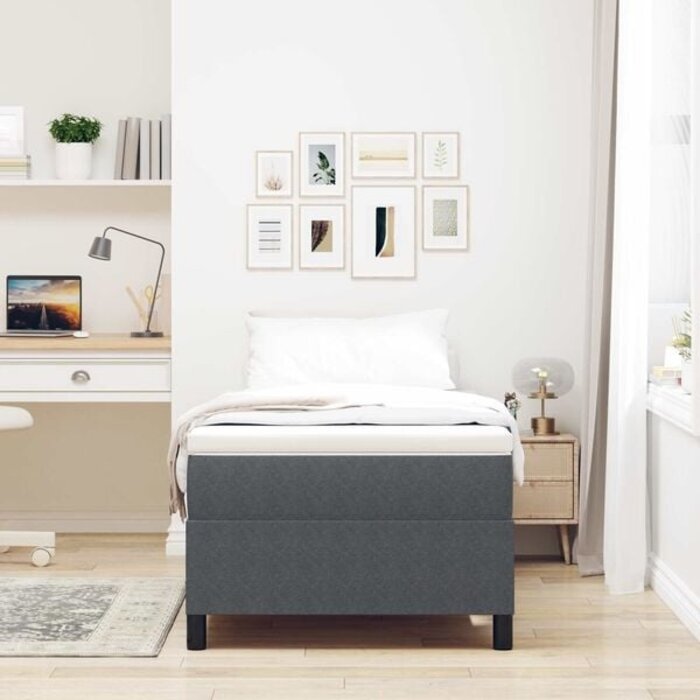 Vidaxl Lit plateforme 80 x 200 cm gris foncé - 34% de remise