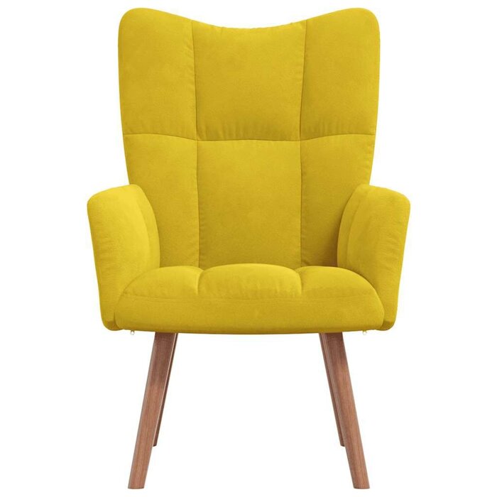 Vidaxl Fauteuil relax en velours jaune moutarde - 34% de remise