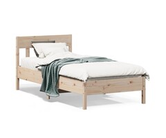Vidaxl Cadre de lit en pin massif 75x190 cm - 34% de remise