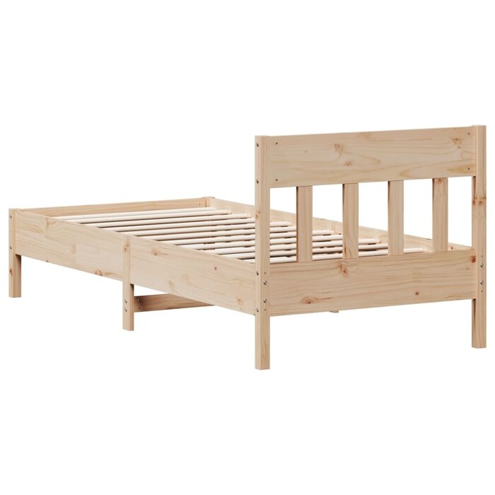 Vidaxl Cadre de lit en pin massif 75x190 cm - 34% de remise