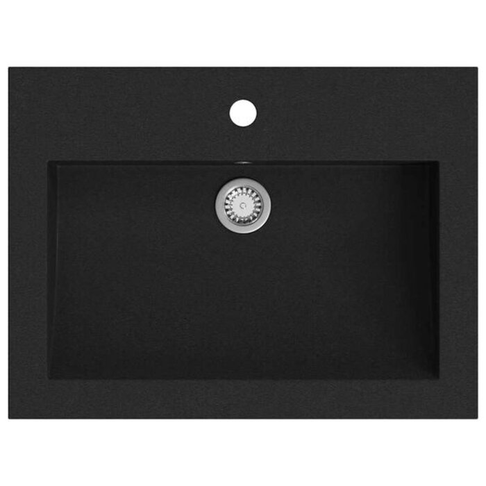 Vidaxl Vasque de salle de bain en granit noir 600x450 mm - 35% de remise