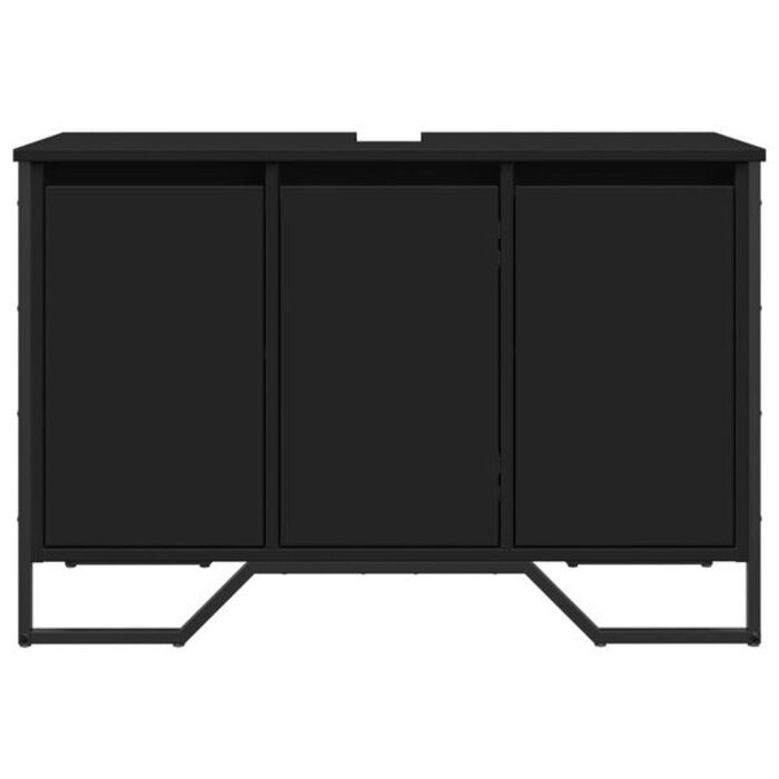 Vidaxl Meuble sous-vasque 91x35x60 cm noir - 34% de remise