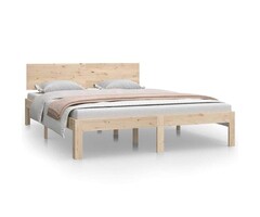 Vidaxl Cadre de lit en bois de pin massif 140x200 cm - 34% de remise