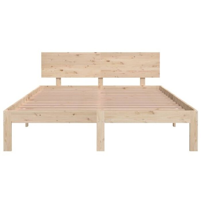Vidaxl Cadre de lit en bois de pin massif 140x200 cm - 34% de remise