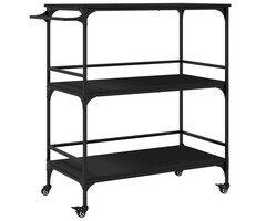 Vidaxl Desserte de cuisine industrielle noire - 100,5cm - 34% de remise