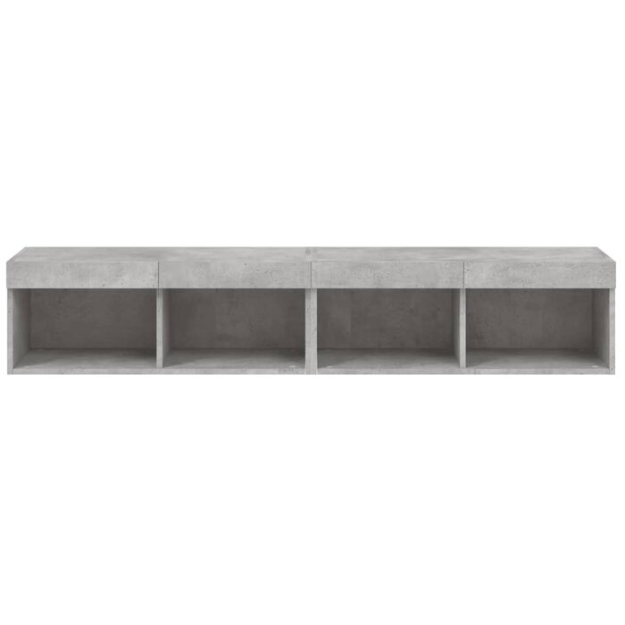 Vidaxl Lot de 2 meubles TV muraux LED gris béton - 33% de remise