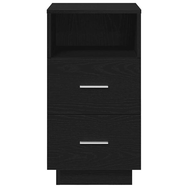 Vidaxl Table de chevet noire 2 tiroirs - 36x36x68 cm - 29% de remise