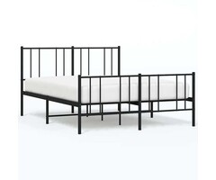 Vidaxl Cadre de lit métal noir 140x190 cm - 34% de remise
