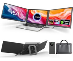 Triple écran portable 15,6 pouces FHD avec batterie 10 000 mAh - 35% de remise