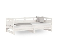 Vidaxl Canapé-lit extensible en pin massif blanc - 35% de remise